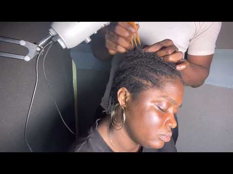 ASMR✨SCALP SCRATCHING BETWEEN OLD CORNROW,HAIR TRIGGERS NO GUM SOUND.