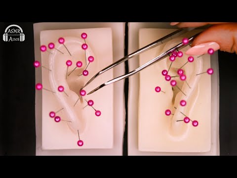 [ASMR] 医療用シリコン耳に針&お灸の疑似体験 - Ear acupuncture Roleplay [No Talking]