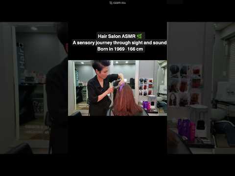 Hair salon ASMR visual and hearing activation #Magic straight, break the strong curly chain to make