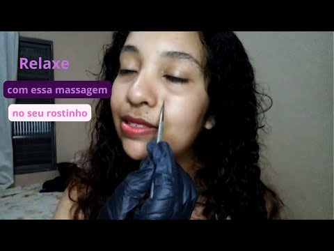 ASMR Massagem super relaxante, mas dessa vez é em você (no seu rostinho, sons de luvas e voz suave)