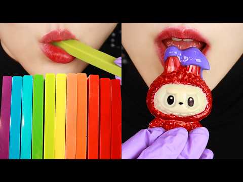 EDIBLE SCHOOL SUPPLIES MUKBANG LABUBU DUBAI CHOCOLATE ASMR 🌈