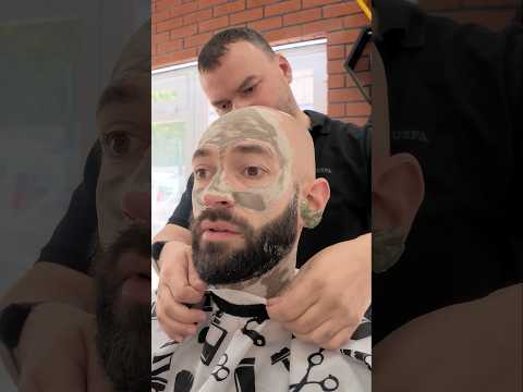 💈Went to the barber and THIS Happened 🫨😵 #asmr #barbershop #shave #massage #turkishbarber