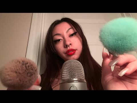 ASMR Breathy Ear-to-Ear Whispers + Mic Brushing (Semi-Inaudible)