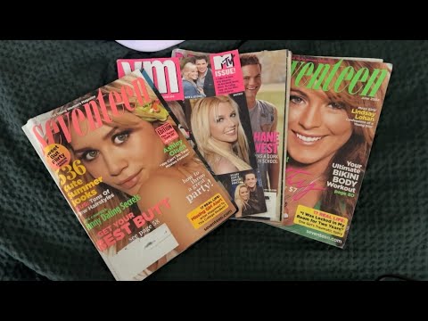 ASMR Page Turning | Vintage Teen Y2K Magazines (YM & Seventeen) | Slow Gentle & Crinkly | No Licking