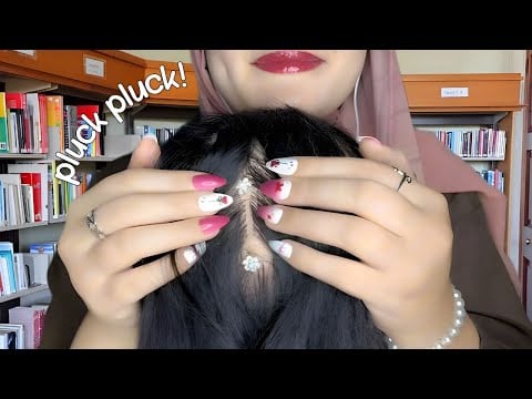 ASMR - 📚🐞Girl In Class Plucking Bugs & Bad Thoughts Out Of Your Hair (Scratch / Massage)