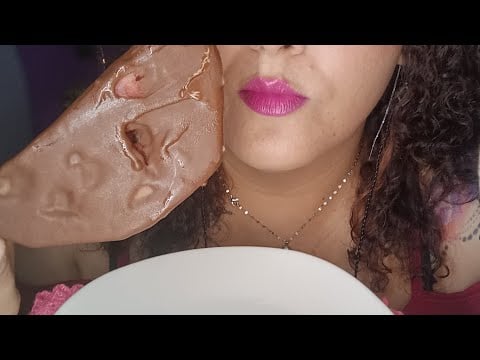 ASMR Comiendo choco Sandia/sandia congelada con chocolate #asmr #susurros #mouthsounds