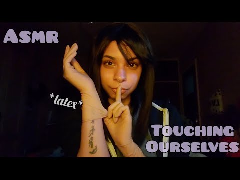 ASMR ☆ Touching ourselves with latex gloves ●