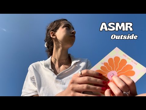 ASMR in the Park ☀️🌱  (random tapping, haul, rambles + humming)