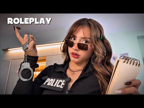 ASMR ROLEPLAY EXAMEN POLICIAL Pov: policia ruda te examina y hace prueba de alcoholímetro 👮‍♀️🚨