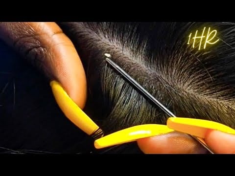 {ASMR} 1 HR Super Attentive NITPICKING SCALP WHITEHEADS | zoomed