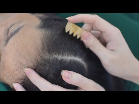 ASMR Sounds Of Scalp Scratch With Tools, No Talking Hair Parting, Hair Play For Relaxation