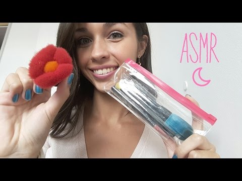 ASMR Português: Pincéis na tela e Sons de boca/brushes - BRUSHING, MOUTH SOUNDS(para dar sono)