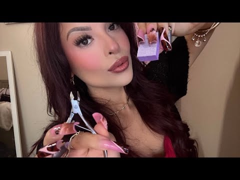  ASMR Nail Salon Roleplay: Russian Manicure 💅🏽 Nail Filing, Cuticle Care + Glove Massage (Tingly) 
