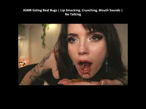 ASMR Eating Real Bugs | Lip Smacking, Crunching, Mouth Sounds  No Talking #asmr #nails #mouthwhisper