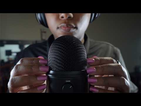 ASMR Purple Nail Tapping and Scratching