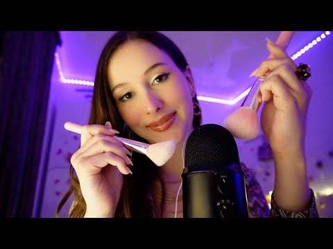 ASMR Pinceaux + visuel, bruits de bouche, hand movements (no talking durant les triggers)