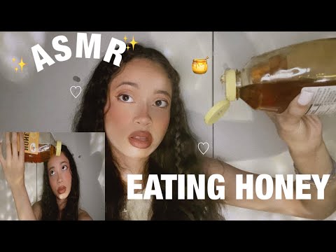 ASMR~EATING HONEY!!  🍯 INTENSE TINGLES (MOUTHSOUND) STICKY