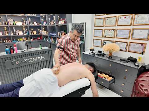 1 Hour Barber ASMR 💈 Full Body & Back Massage, Beard Trim & Ear Cleaning