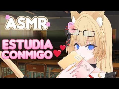 ¿QUIERES ESTUDIAR CONMIGO?💗 Roleplay ASMR, Susurros suaves (soft whispers) Masticar [ESPAÑOL]