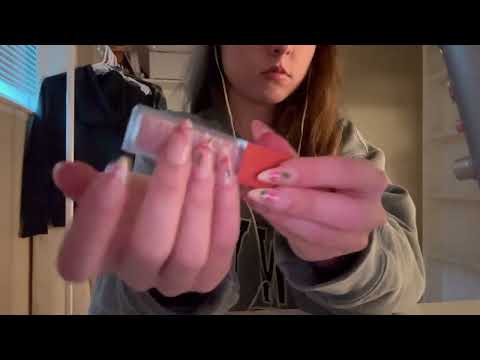 ASMR | close up whispering, tapping and crinkling sounds | custom giveaway winner