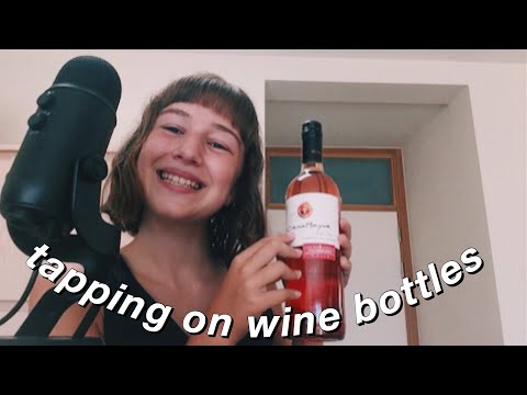 ASMR tapping on wine bottles🍷