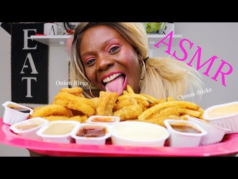 ASMR Chew Eating Sound LIPS SMACKING | Finger Food & Dip