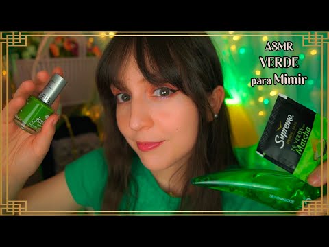 ⭐ASMR para Dormir Bien 💚 [Sub] Atención Personal y Triggers Verdes para Dormir 💚