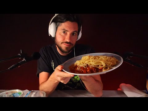 ASMR Mukbang - Spaghetti bolognaise bien grasse