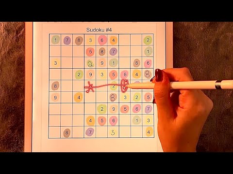 😴 iPad ASMR - Colored Sudoku 🎨 in Goodnotes - Pure Whispering