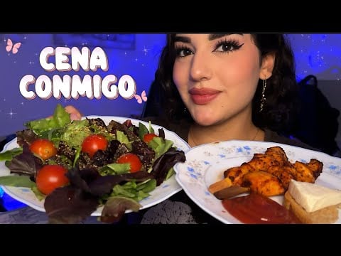 ASMR COMIENDO 🍗🥗 mientras hablamos