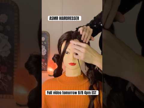 Sneak peak of a tingly hairdressing roleplay coming soon! #asmrhairstyle #asmrhairplay #asmrshorts