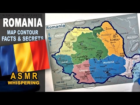 ASMR: Map of ROMANIA tracing with facts | Main CITIES less known facts | ASMR maps and facts