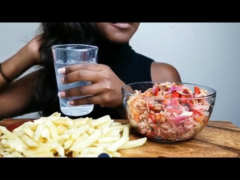 ASMR French Fries Potato Snacks and Pikliz / EATING SOUNDS NO TALKING