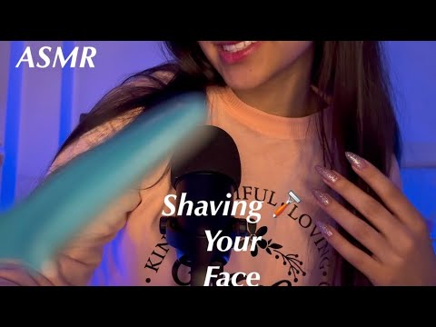 ASMR~ Shaving 🪒 Your Face, Therapist Role play.