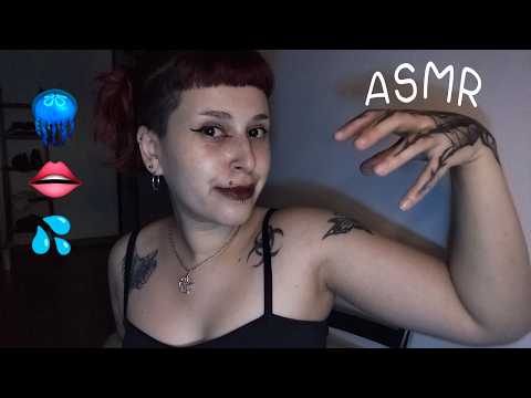 ASMR JELLYFISH ⟢ Mouth sounds & Hand movements (Eco)