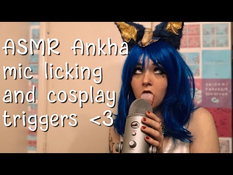 #asmr  Ankha Cosplay Mic Licking with Tongue Piercing