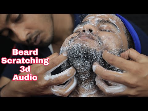ASMR Beard Scratching | ASMR Face Wash | ASMR Head Massage Neck Cracking  ASMR Face Massage