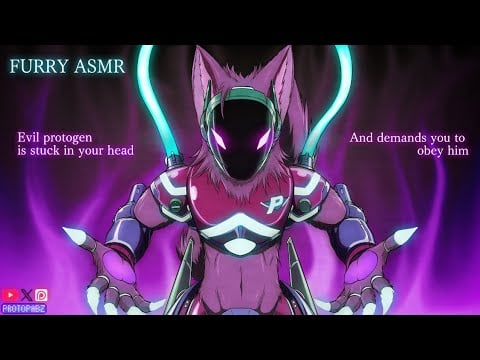 [FURRY ASMR] Evil protogen is stuck in your mind (whispering and ambience noise)
