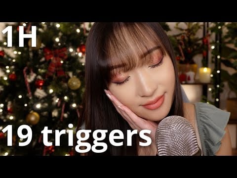 ASMR 1H🌙  Cette vidéo va t'endormir à coup sûr ! 19 triggers + pluie sur mes velux 🌧