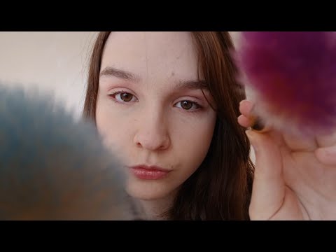 ASMR PINCEIS NA TELA E SONS DE BOCA RELAXANTES brushes on the screen and mouth sounds