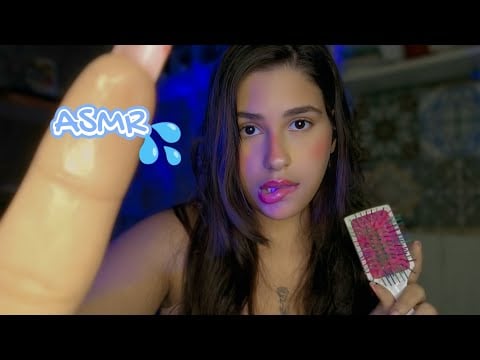 ASMR - CABELELEIRA FAZ SPIT NO SEU CABELO 💦