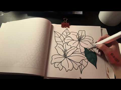 ASMR Coloring and getting to know me and Mouth sounds