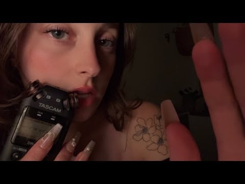 ASMR intense tascam mic biting and mouth sounds (close hand movements)