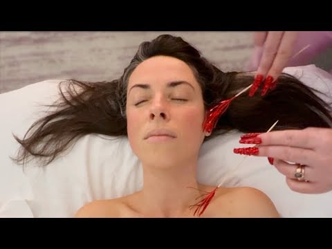 ASMR Gentle Touches & Tracing Tingles 🌙 (face, neck, ear, shoulders & hair)