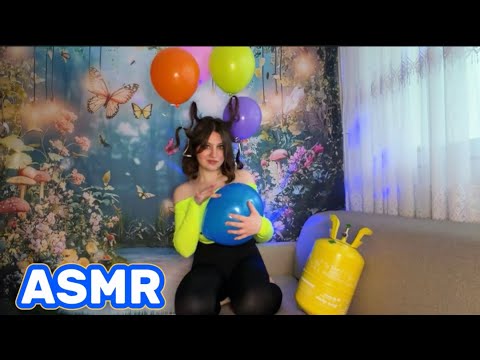 ASMR Balloons ~ Inflating , Playing, Popping 💚