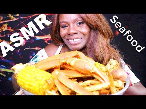 Seafood Feast ASMR Eating Sounds | Autonomous Tingling