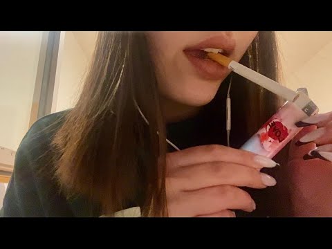 ASMR | 🚬 Smoking cigarettes | Mouth sounds | Kisses