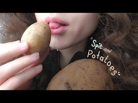 ASMR: Spit Painting YOUR FACE 🫵🏻 and POTATOES • no talking • my favorite #asmr 10