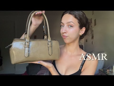 ASMR What's In My Going Out Bag (old school, over-explaining)