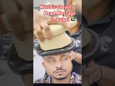 ASMR 😱 World's Greatest Head Massage in Dubai 🇦🇪 #shorts  #massage #trending #viral #barber